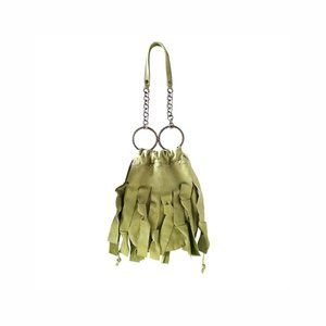 TES Leather Handbag Handcrafted in ISRAEL Green Soft Leather